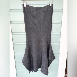 Marciano NWT Ofelia skirt sweater skirt grey asymmetrical hem comfy fall winter